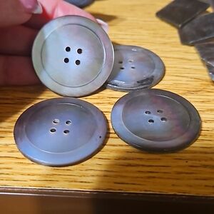 Vintage abalone Schell buttons